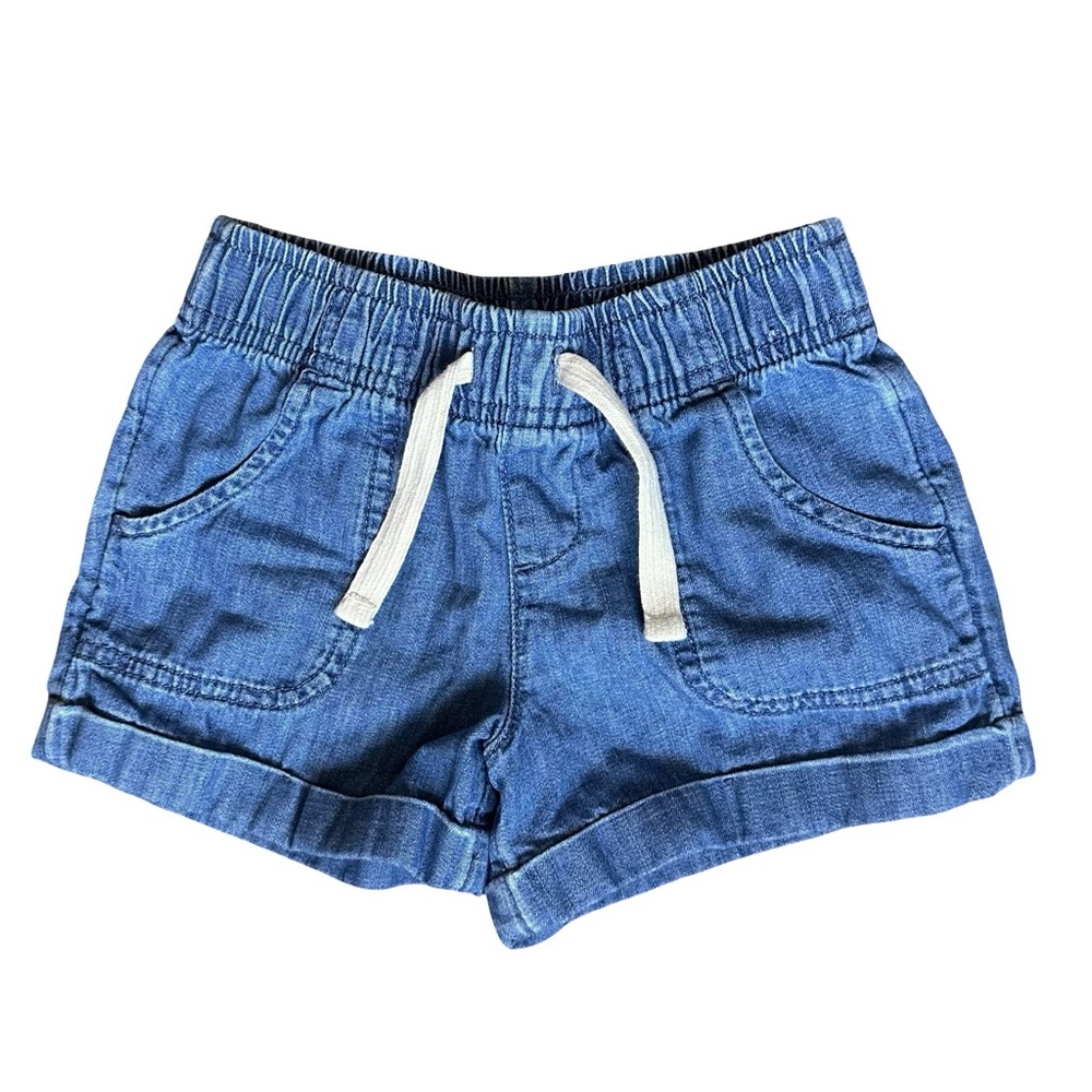 Wonder nation xs 4/5 girls pull on elastic waist girls denim shorts